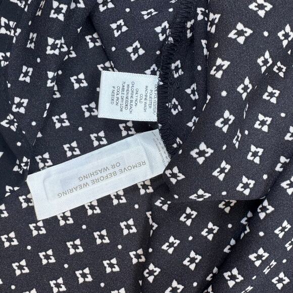 LOFT Boho Mixed Print Blouse XL | Geometric Medallion - Picture 7 of 8